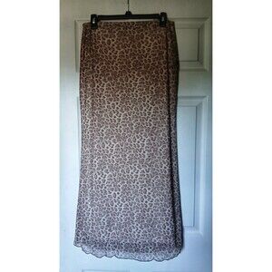 NWT See You Monday Women's Maxi Skirt XL Leopard Print Fully Lined